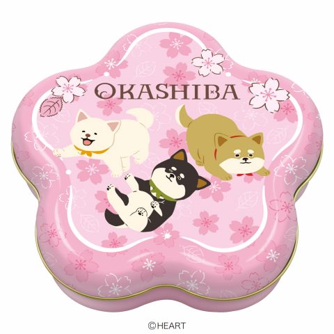 おかしば花びら缶