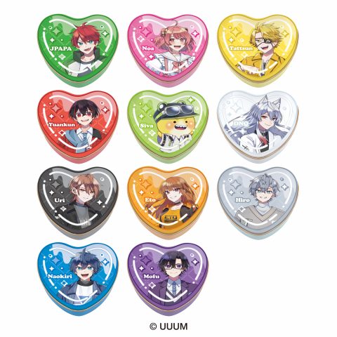 カラフルピーチハートシールチョコ