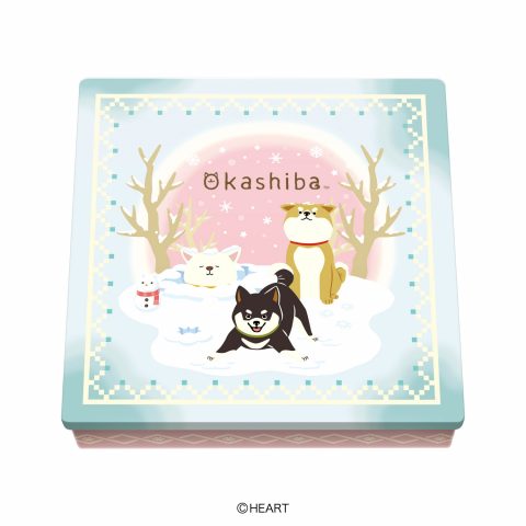 おかしば詰め合わせチョコ缶　～ふゆしば～