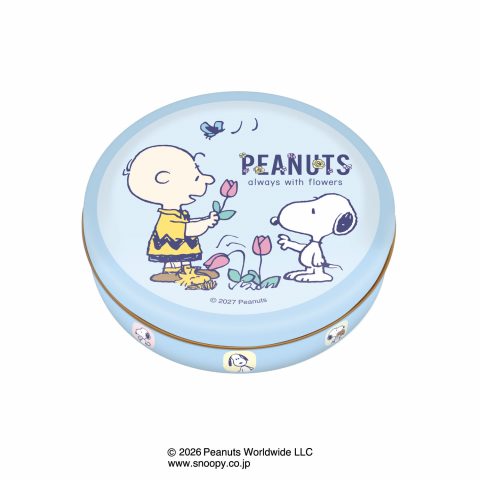 スヌーピーラウンドチョコ缶